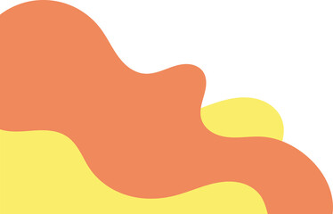 yellow orange wavy corner. fluid corner illustration suitable for background, layout, banner.