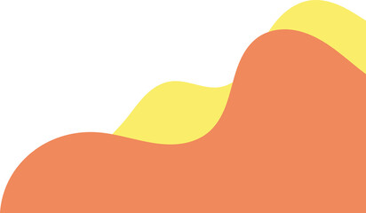 yellow orange wavy corner. fluid corner illustration suitable for background, layout, banner.