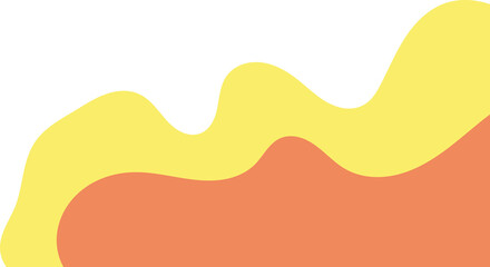 yellow orange wavy corner. fluid corner illustration suitable for background, layout, banner.