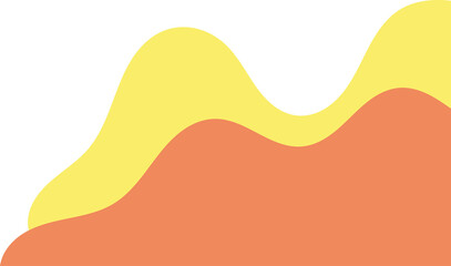 yellow orange wavy corner. fluid corner illustration suitable for background, layout, banner.
