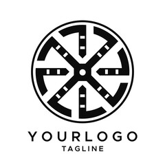 Tunnel Boring Logo Design Vector