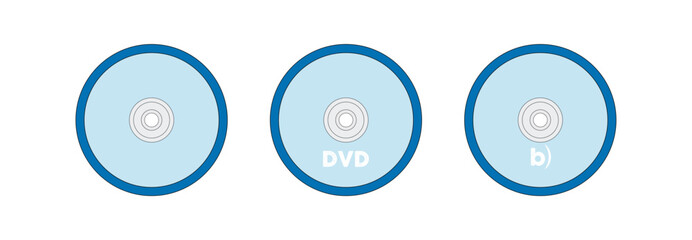 disc icon outline blue, disc logo vector design,vector, icon