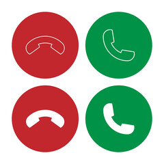  Phone Call button Vector Illustration.