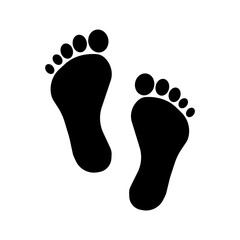 human footprints,vector, illustration