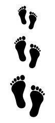Foot  icon isolated on white background, vector ,icon
