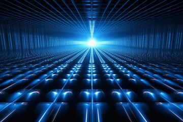 Obraz premium abstract grid line speed technology concept background, AI generated.