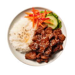 Delicious bulgogi with rice recipe Korean food