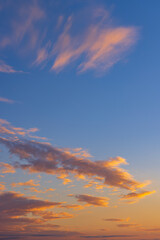 Beautiful sky with cloud before sunset