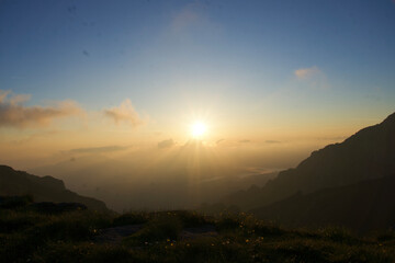 sunrise in the mountains, Tiganesti Mountain, Bucegi Mountains, 