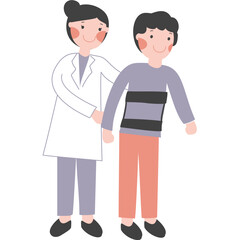 Woman Therapist working with disabled man