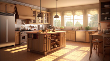 Modern kitchen design inspiration - AI Generated