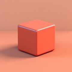 A simple blank box cube isolated background, AI Generated