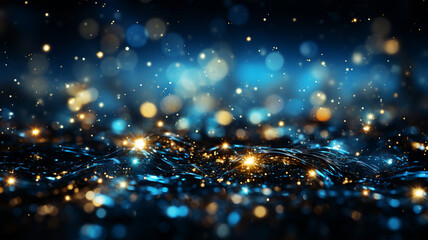 Naklejka premium Beautiful bright colorful holiday bokeh, Christmas and new year celebration concept, abstract