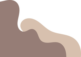 beige wavy corner. fluid corner illustration suitable for background, layout, banner.
