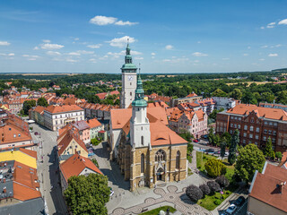 Złotoryja - the oldest town in Poland, aerial view