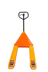 Forklift truck isolated on white background, clipping path included.