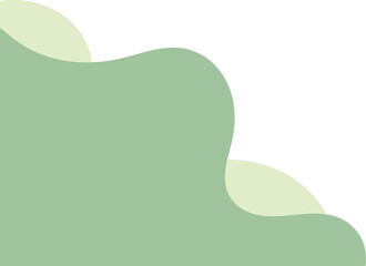 sage wavy corner. fluid corner illustration suitable for background, layout, banner.