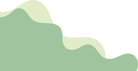 sage wavy corner. fluid corner illustration suitable for background, layout, banner.