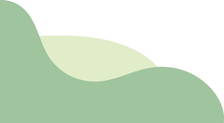 sage wavy corner. fluid corner illustration suitable for background, layout, banner.