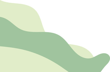 sage wavy corner. fluid corner illustration suitable for background, layout, banner.