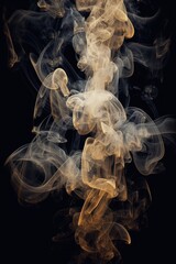 Fototapeta premium smoke trails forming intricate designs, created with generative ai