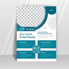 Creative medical flyer template modern vector editable EPS