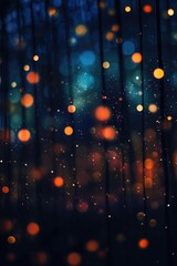 blurred bokeh lights on dark night background, created with generative ai