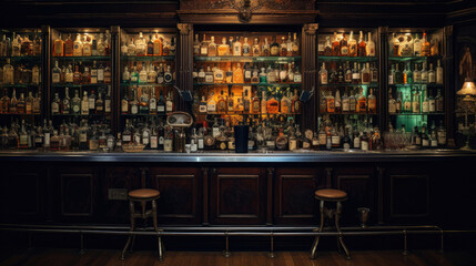 Liquor bar background - obrazy, fototapety, plakaty