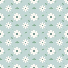 Daisy seamless pattern