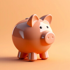 Money piggy bank financial and economic theme, AI Generated