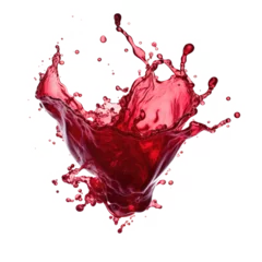 Rolgordijnen red wine splash isolated on white © Tidarat