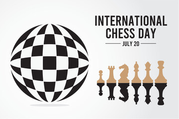 International Chess Day vector illustration