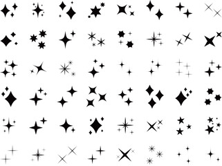 Stars set icons.Shine icons. Christmas vector symbols isolated.Sparkle star icons.