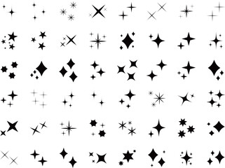 Stars set icons.Shine icons. Christmas vector symbols isolated.Sparkle star icons.