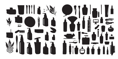 Set of silhouette Bottle collection. Bottle vector illustration. bottle.