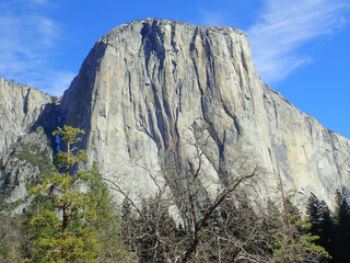 Yosemite Valley with a winters snow