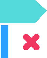 Obraz premium Solid Camping Green Checkpoint Flag Flat Icon