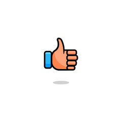 Thumbs up or like vector icon