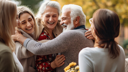 A heartwarming moment of a person receiving support from friends and family during their heart health journey Generative AI