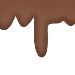 Abstract flowing fluid or chocolate melting isolated on transparent background for usage as an aesthetic and a decorative element
