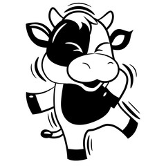 cow cartoon isolated on white