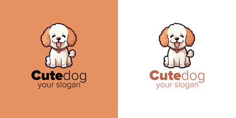 Pet Perfection: Get Noticed with Cute Dog Logo, Logo Template Vector, and Pet Grooming Graphics for Your Petshop