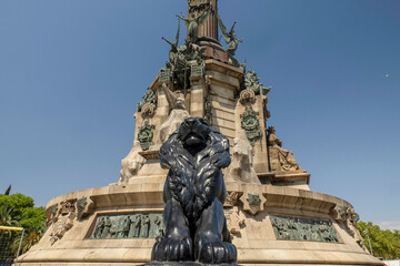 columbus monument column sculpture barcelona Spain