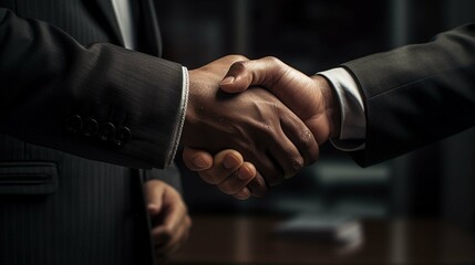 Business handshake scene [AI generated].
