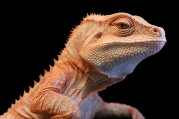 Fototapeta premium lizard midway through skin shedding, created with generative ai