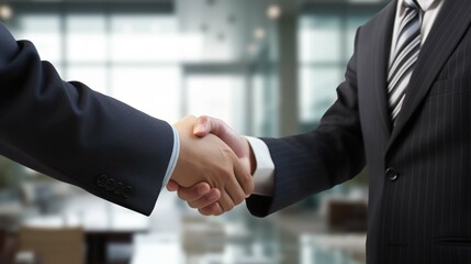 Business handshake scene [AI generated]. 