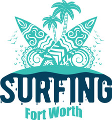 Summer surfing T-shirt design. Summer t-shirt design vector. For t-shirt print and other uses