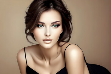 Naklejka premium beautiful woman Generative AI
