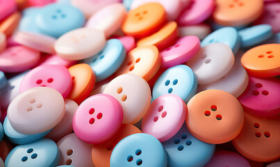 Colored background of buttons of different sizes and shapes.