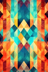 abstract geometric pattern with vibrant colors, created with generative ai